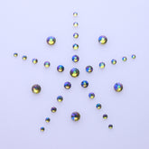 Mixed Sizes Olive Green AB FlatBack Rhinestones For Nail Art Silver Back WholesaleRhinestone